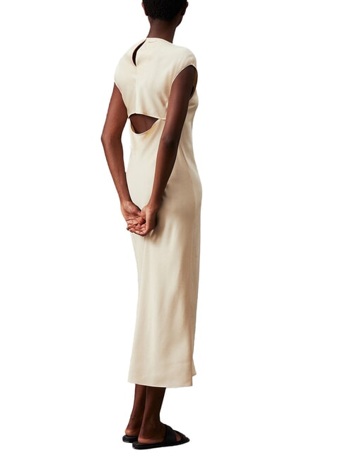 CK Cut-out midi dress with side slits wood ash - Woman Clothes