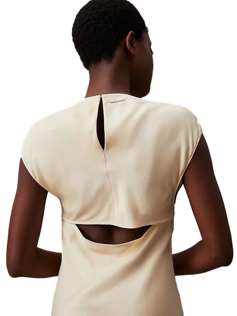 CK Cut-out midi dress with side slits wood ash - Woman Clothes