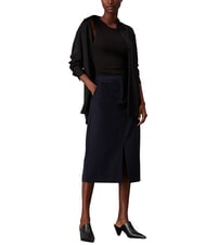 CALVIN KLEIN CK Pinstriped midi skirt night sky / gray morn stripe - Women's Skirts - 4