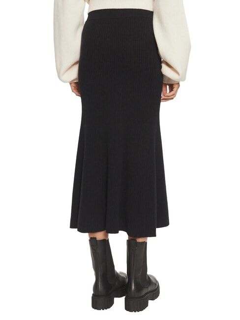 CK Ribbed flared midi skirt ck black - Women's Skirts