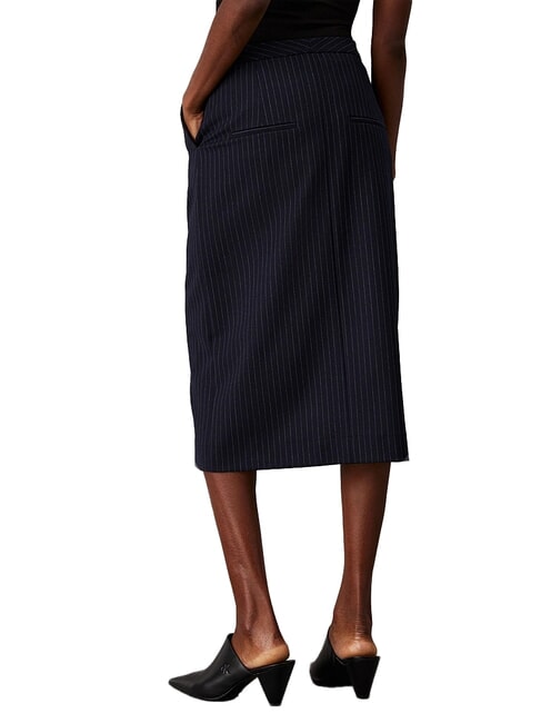 CK Pinstriped midi skirt night sky / gray morn stripe - Women's Skirts