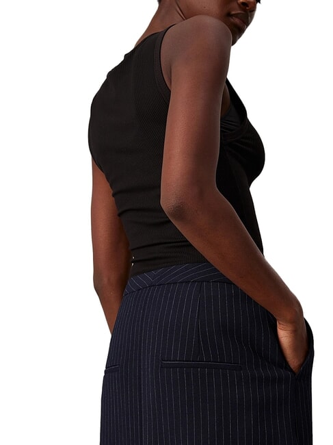 CK Pinstriped midi skirt night sky / gray morn stripe - Women's Skirts