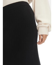 CALVIN KLEIN CK Ribbed flared midi skirt ck black - Women's Skirts - 3