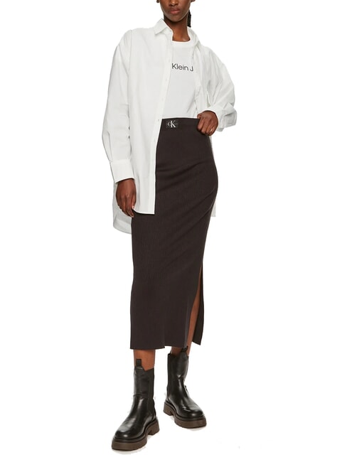 CK JEANS Stretch midi skirt ck black - Women's Skirts