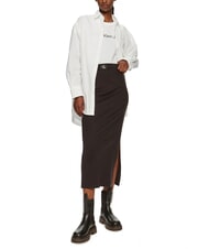 CALVIN KLEIN CK JEANS Stretch midi skirt ck black - Women's Skirts - 5