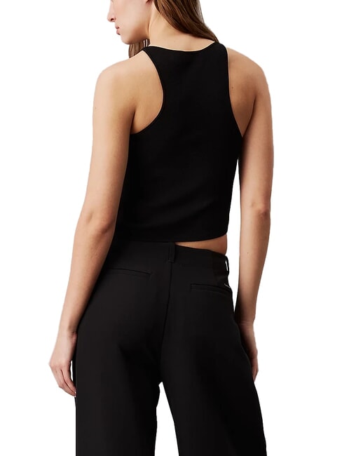 CK JEANS Asymmetrical tank top ck black - T-shirt