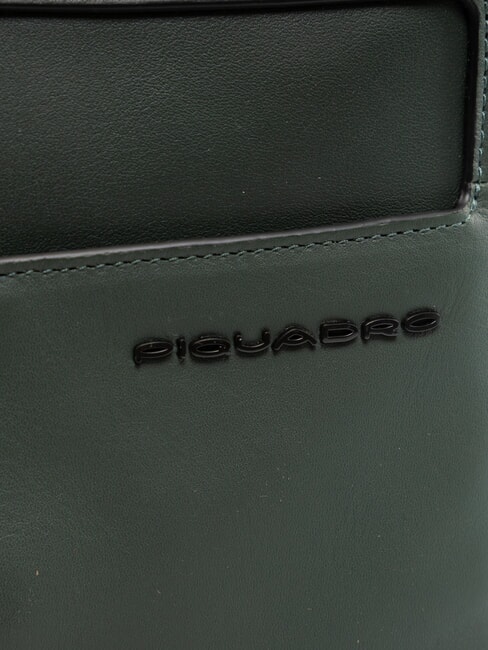 W119 iPad bag, in leather GREEN - Over-the-shoulder Bags for Men