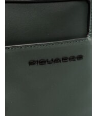 PIQUADRO W119 iPad bag, in leather GREEN - Over-the-shoulder Bags for Men - 3