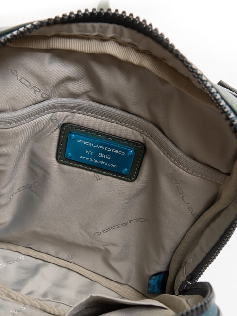 W119 iPad bag, in leather GREEN - Over-the-shoulder Bags for Men