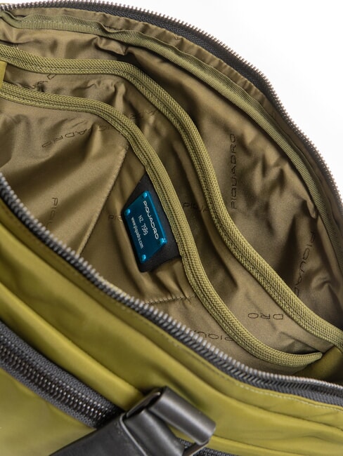 PQ-RY Slim 14" laptop briefcase green Black - Work Briefcases