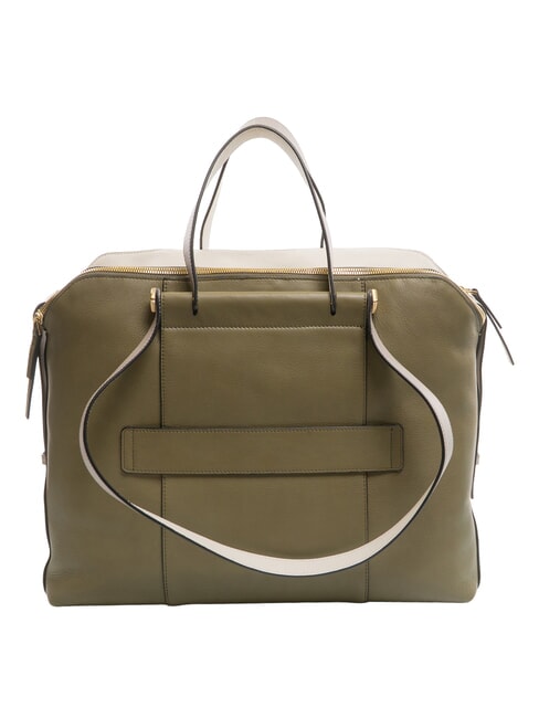 CIRCLE  CIRCLE Multifunctional leather bag GREEN / BEIGE - Work Briefcases