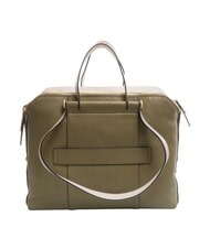 PIQUADRO CIRCLE  CIRCLE Multifunctional leather bag GREEN / BEIGE - Work Briefcases - 4