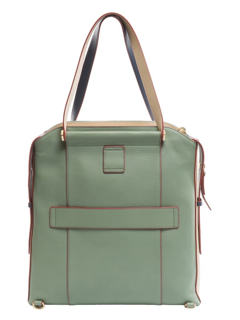 CIRCLE Leather backpack bag green/blue - Work Briefcases