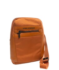 PIQUADRO WOODY Leather fabric one-shoulder backpack ORANGE - Laptop backpacks - 2