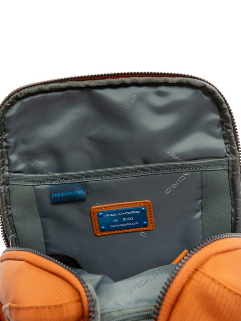 WOODY Leather fabric one-shoulder backpack ORANGE - Laptop backpacks