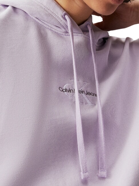 CK JEANS Cotton hoodie pastel lilac - Women's Sweatshirts