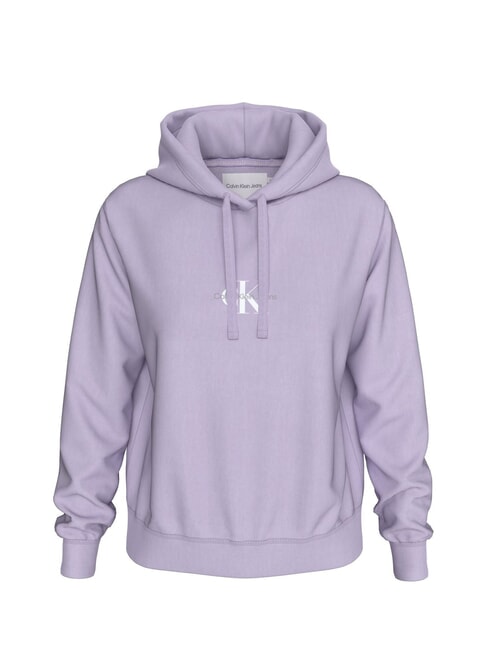 CK JEANS Cotton hoodie pastel lilac - Women's Sweatshirts