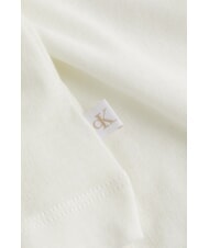 CALVIN KLEIN CK JEANS Crew neck cotton sweater ivory - Women's Sweaters - 3