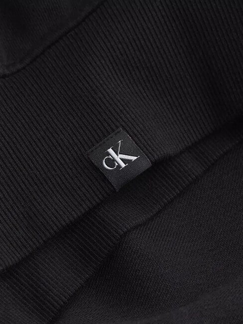 CK JEANS Full zip short sweatshirt with hood ck black - Women's Sweatshirts