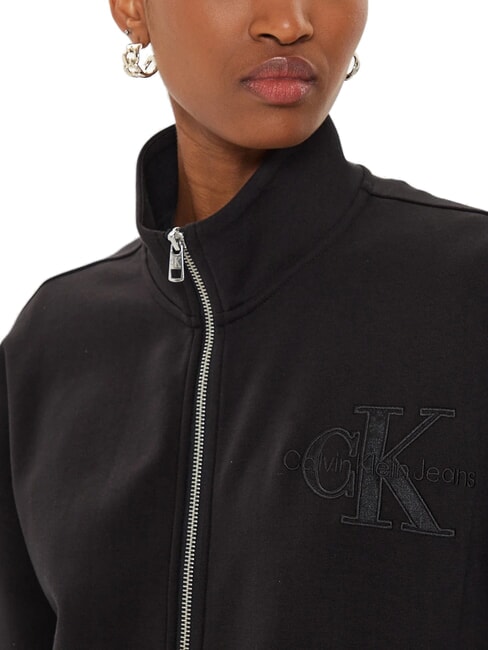 CK JEANS Full-zip turtleneck sweatshirt ck black - Women's Sweatshirts