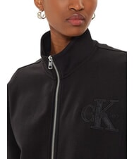 CALVIN KLEIN CK JEANS Full-zip turtleneck sweatshirt ck black - Women's Sweatshirts - 3
