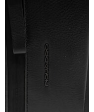 PIQUADRO CHARLIE Leather bag Black - Over-the-shoulder Bags for Men - 3