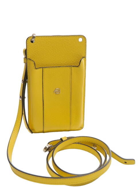 CIRCLE Leather smartphone holder Yellow - Tablet holder& Organizer