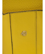 PIQUADRO CIRCLE Leather smartphone holder Yellow - Tablet holder& Organizer - 3