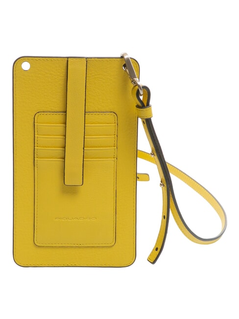CIRCLE Leather smartphone holder Yellow - Tablet holder& Organizer
