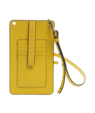 PIQUADRO CIRCLE Leather smartphone holder Yellow - Tablet holder& Organizer - 4