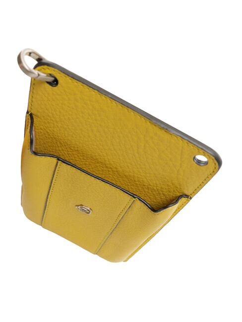 CIRCLE Leather smartphone holder Yellow - Tablet holder& Organizer