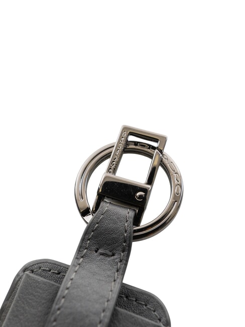 BLACK SQUARE Leather key ring blue - Key holders