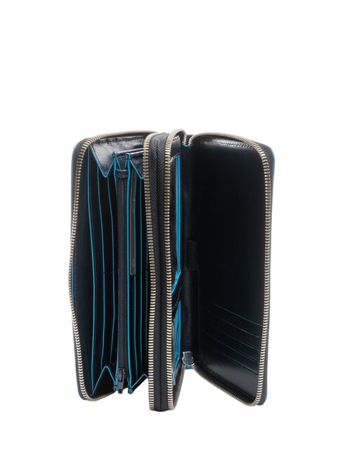 BLUE SQUARE Document holder in leather blue - Travel Accessories