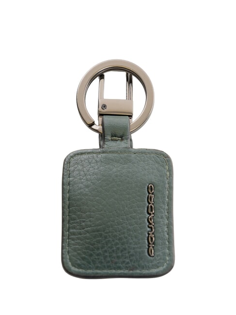 MODUS RESTYLING Leather key ring with carabiner GREEN - Key holders