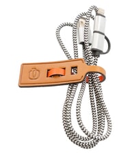 PIQUADRO BAGMOTIC Leather cable tie with USB cable Leather / Red - Travel Accessories - 3