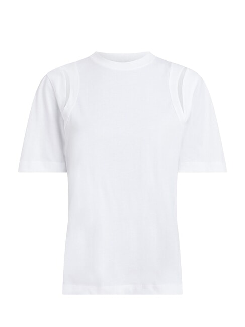 CK Short-sleeved cut-out T-shirt bright white - T-shirt
