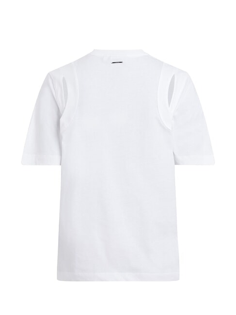 CK Short-sleeved cut-out T-shirt bright white - T-shirt