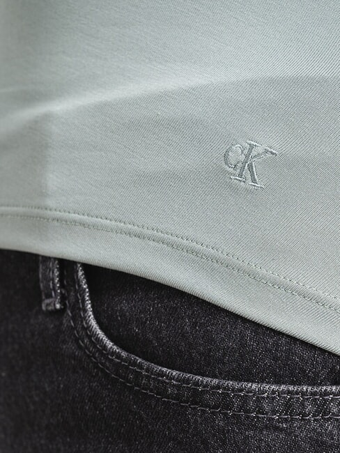 CK JEANS Long-sleeved crew neck T-shirt slate gray - T-shirt