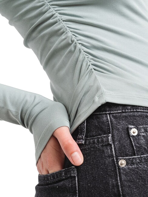 CK JEANS Long-sleeved crew neck T-shirt slate gray - T-shirt