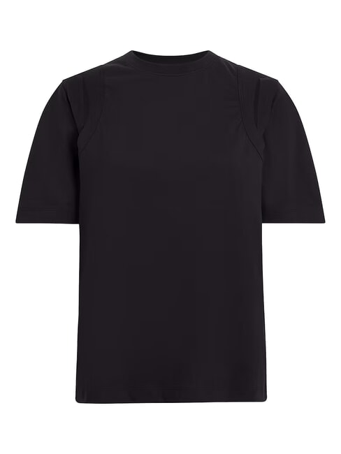 CK Short-sleeved cut-out T-shirt ck black - T-shirt