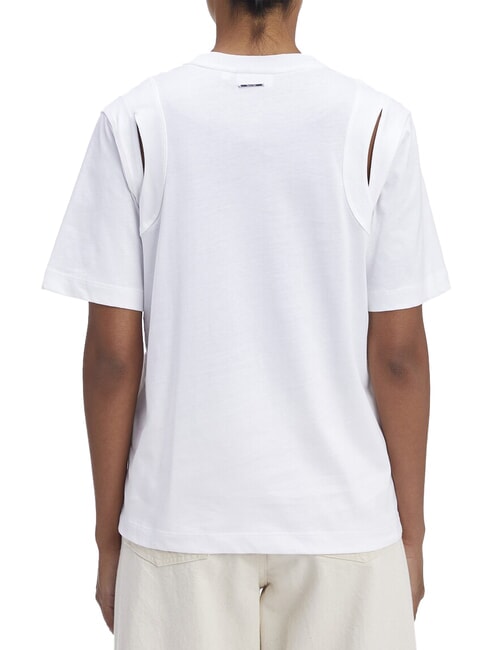 CK Short-sleeved cut-out T-shirt bright white - T-shirt