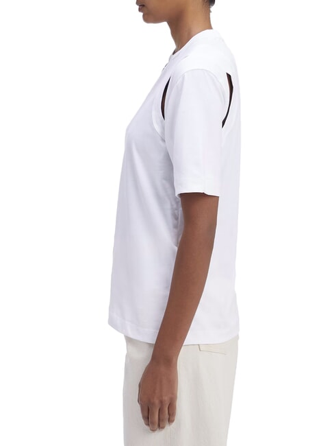 CK Short-sleeved cut-out T-shirt bright white - T-shirt