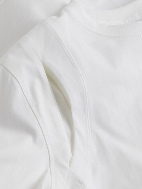 CK Short-sleeved cut-out T-shirt bright white - T-shirt