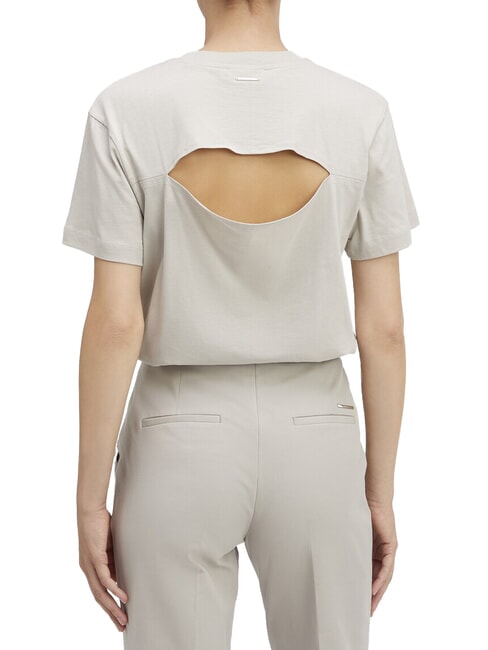 CK Short-sleeved T-shirt with cut-out back sand pebble - T-shirt