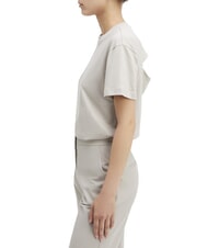 CALVIN KLEIN CK Short-sleeved T-shirt with cut-out back sand pebble - T-shirt - 3