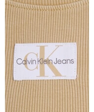 CALVIN KLEIN CK JEANS Short-sleeved cropped T-shirt pale khaki - T-shirt - 3