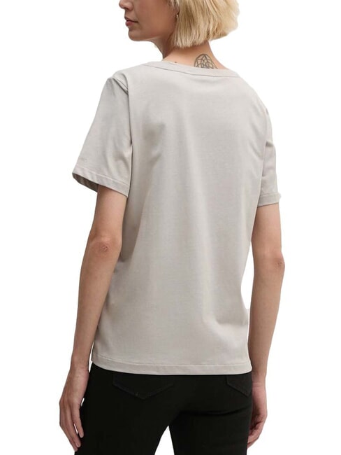 CK Short-sleeved V-neck T-shirt sand pebble - T-shirt