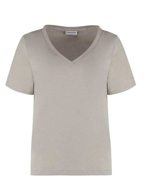 CK Short-sleeved V-neck T-shirt sand pebble - T-shirt