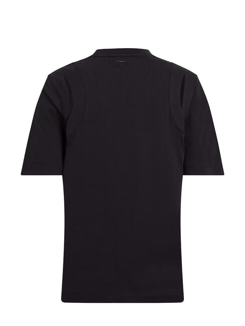 CK Short-sleeved cut-out T-shirt ck black - T-shirt