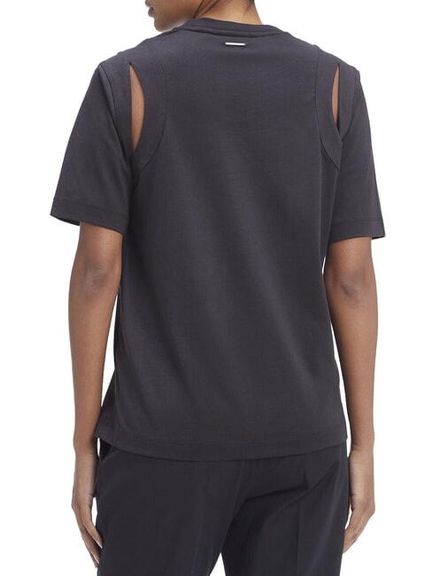 CK Short-sleeved cut-out T-shirt ck black - T-shirt